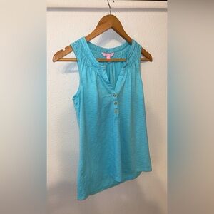 Lilly Pulitzer Turquoise Sleeveless Tank